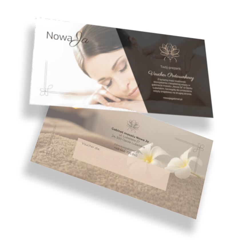 Voucher na masaż, zdjęcie